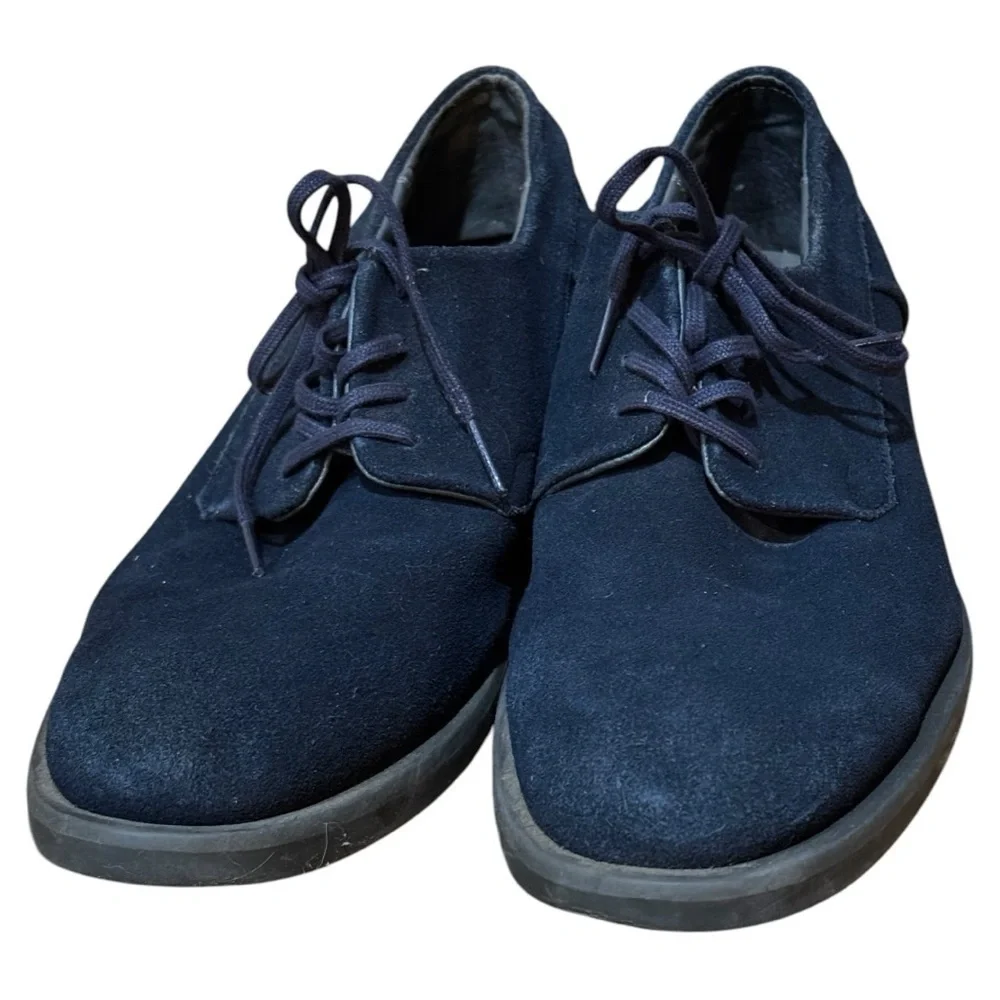 Calvin Klein Blue Suede Oxfords